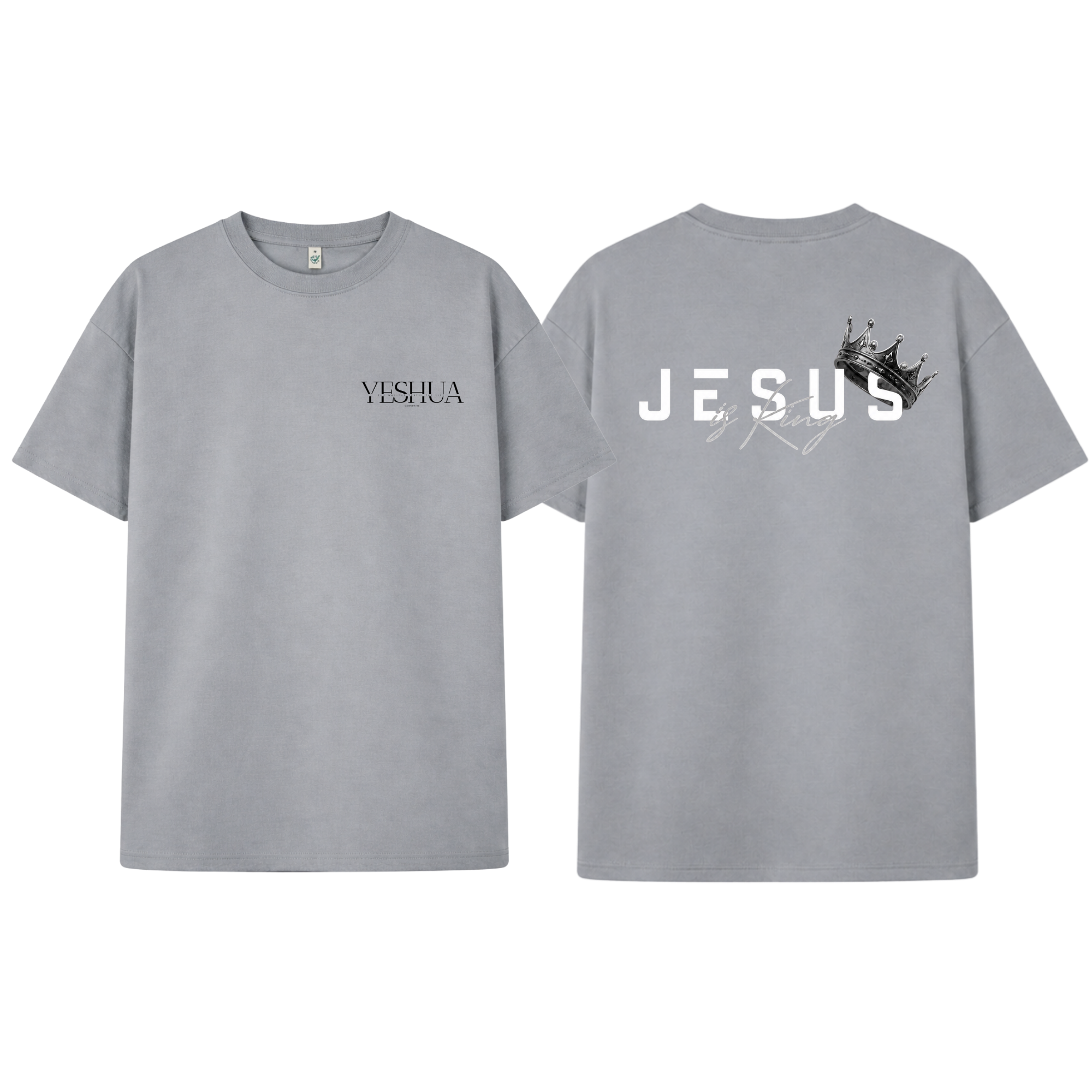 Christliches Unisex T-Shirt „Yeshua – Jesus Is King“