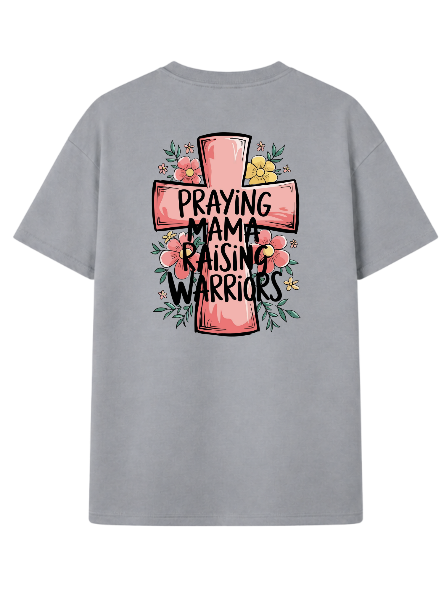 Christliches T-Shirt „Praying Mama Raising Warriors“