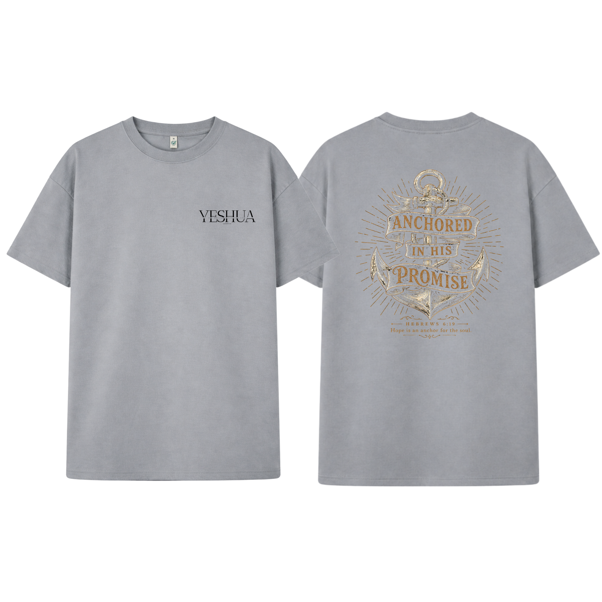 Christliches Unisex T-Shirt „Anchored in His Promise“