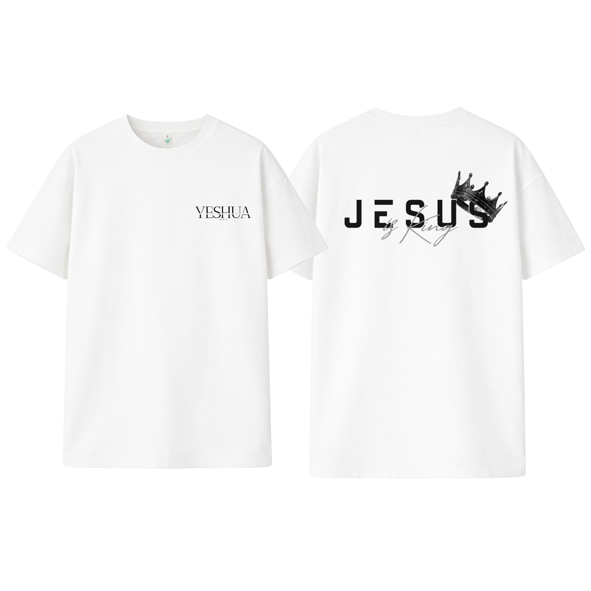 Christliches Unisex T-Shirt „Yeshua – Jesus Is King“