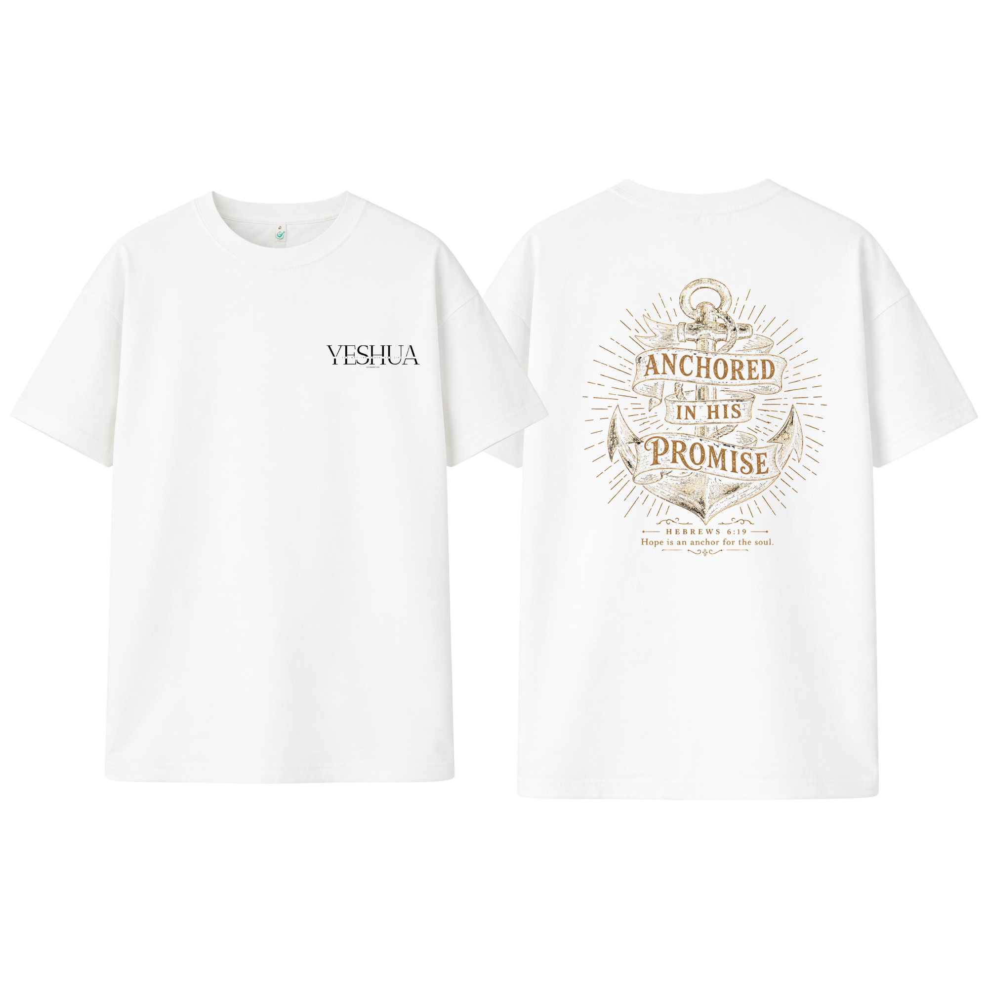 Christliches Unisex T-Shirt „Anchored in His Promise“