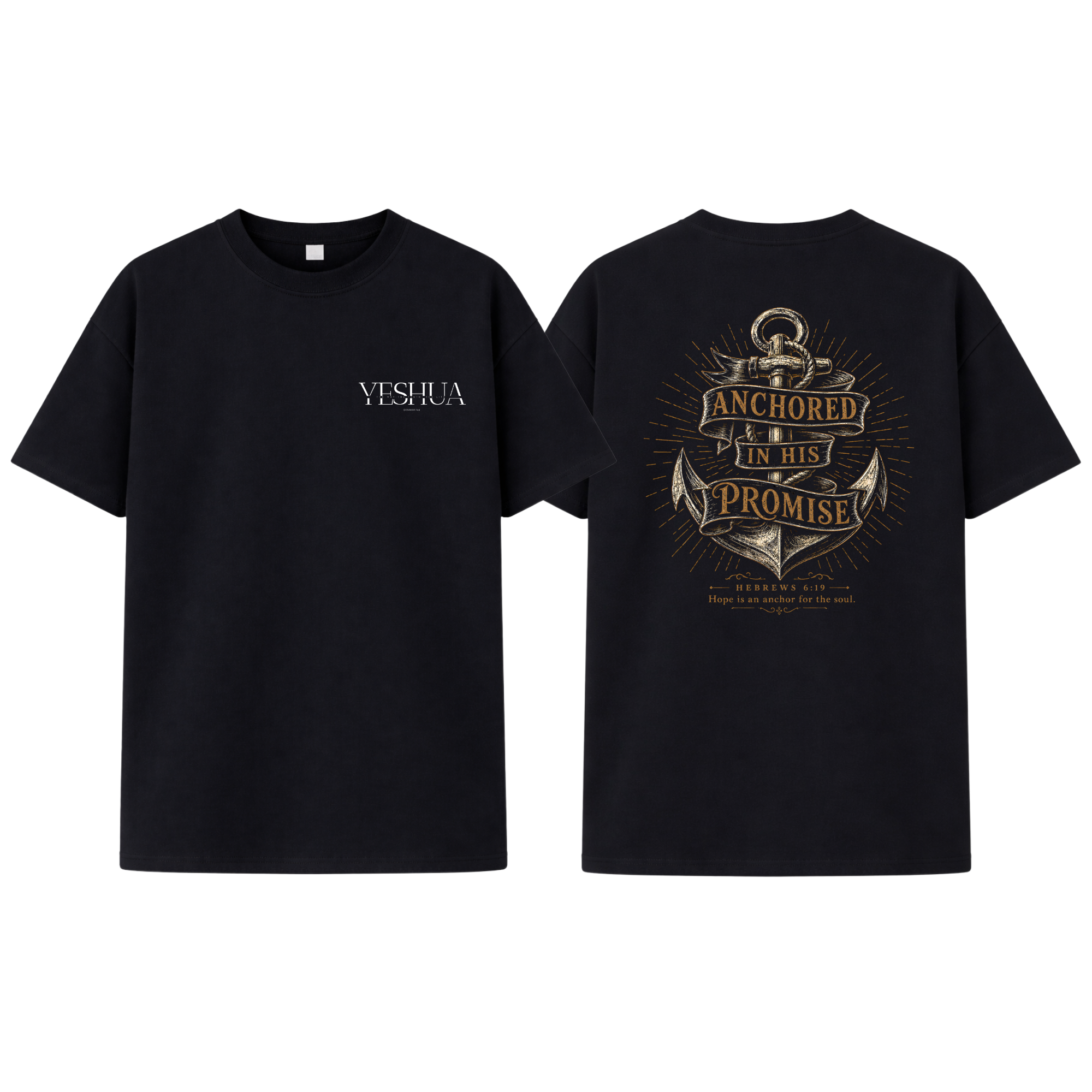 Christliches Unisex T-Shirt „Anchored in His Promise“