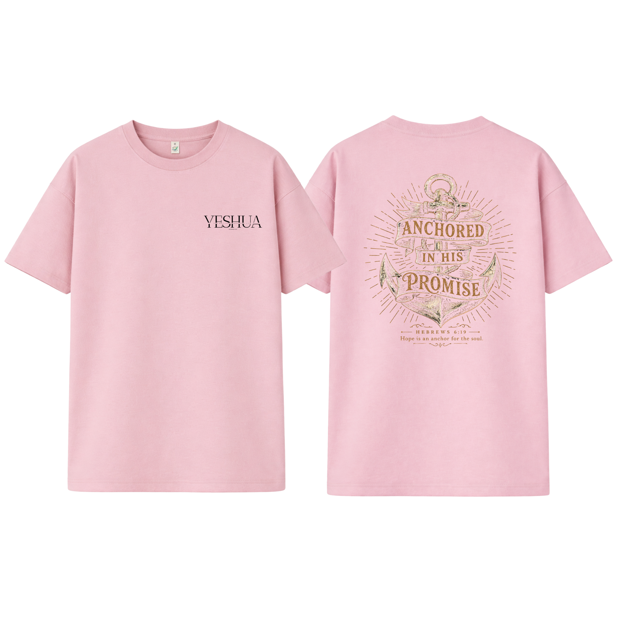 Christliches Unisex T-Shirt „Anchored in His Promise“