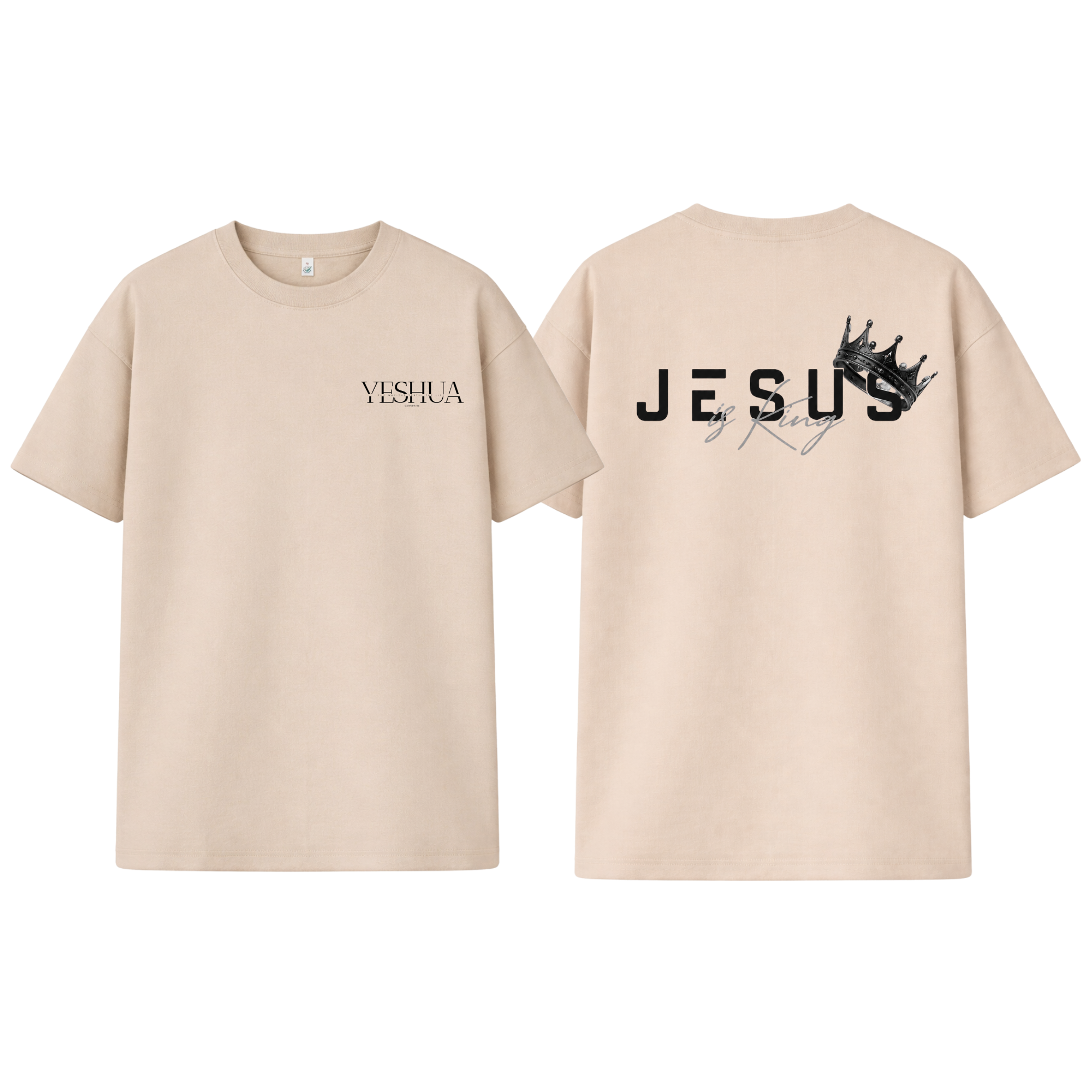 Christliches Unisex T-Shirt „Yeshua – Jesus Is King“