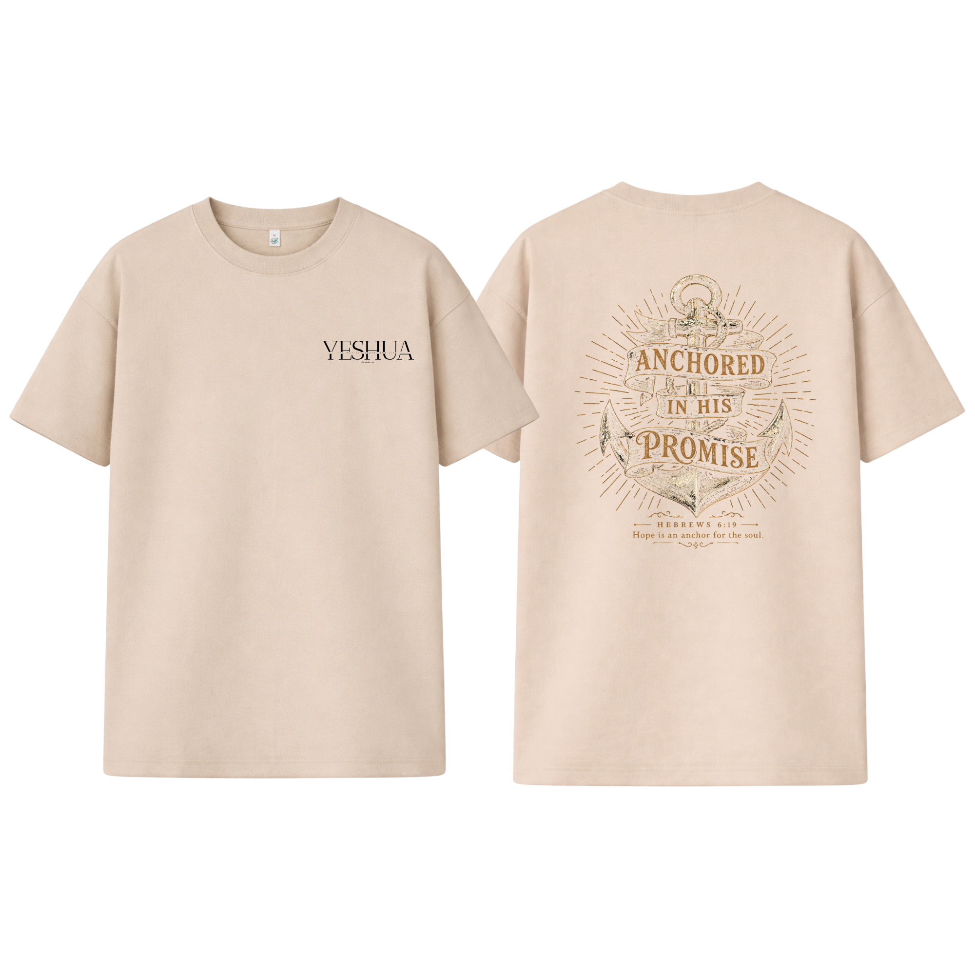 Christliches Unisex T-Shirt „Anchored in His Promise“