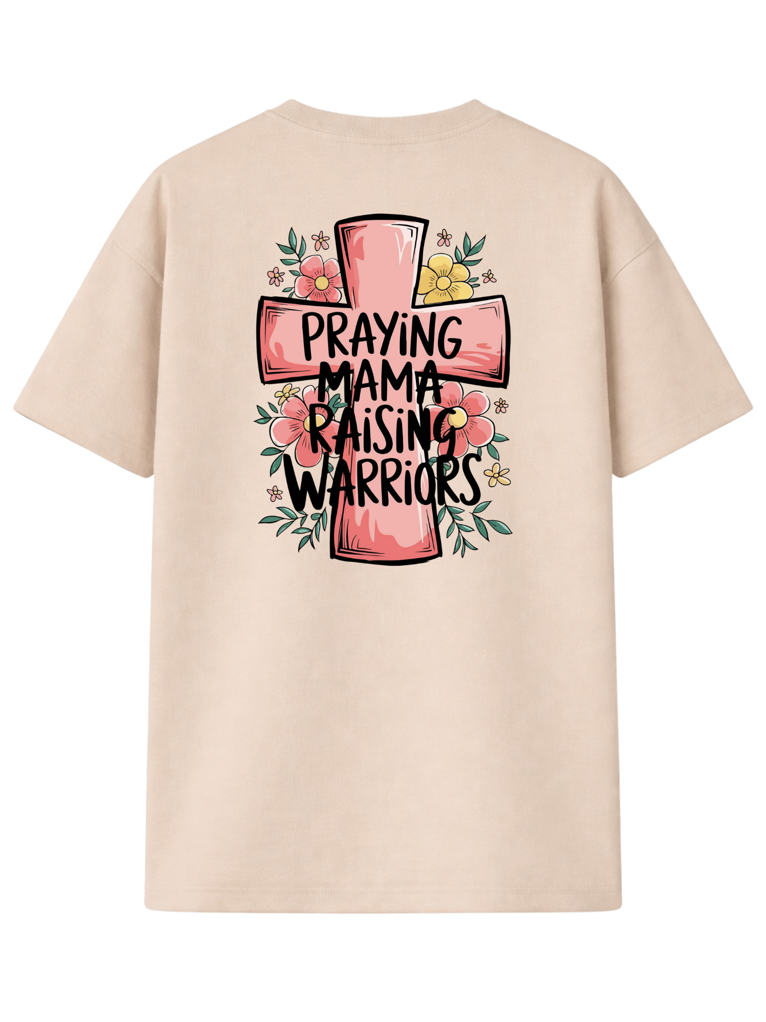 Christliches T-Shirt „Praying Mama Raising Warriors“
