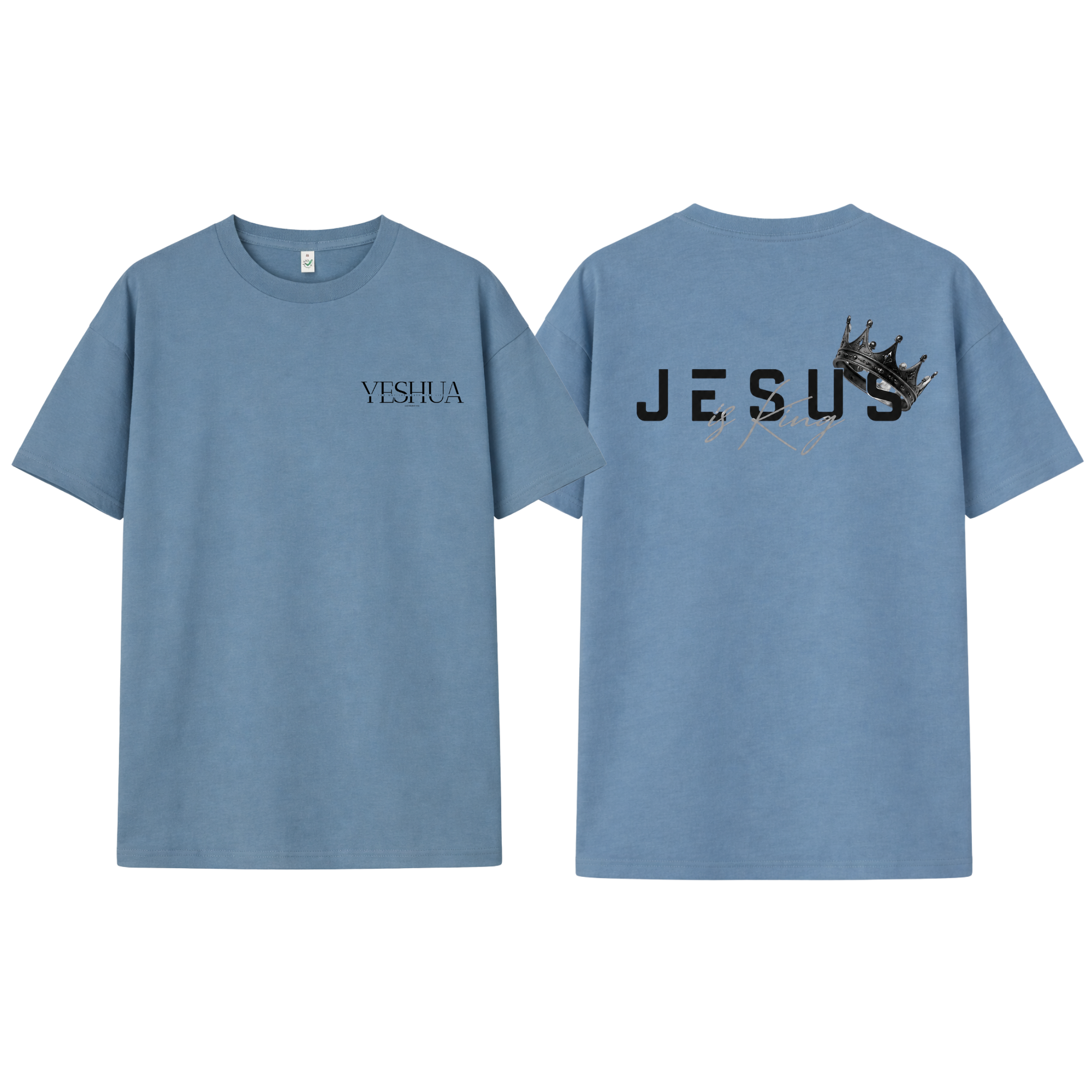 Christliches Unisex T-Shirt „Yeshua – Jesus Is King“