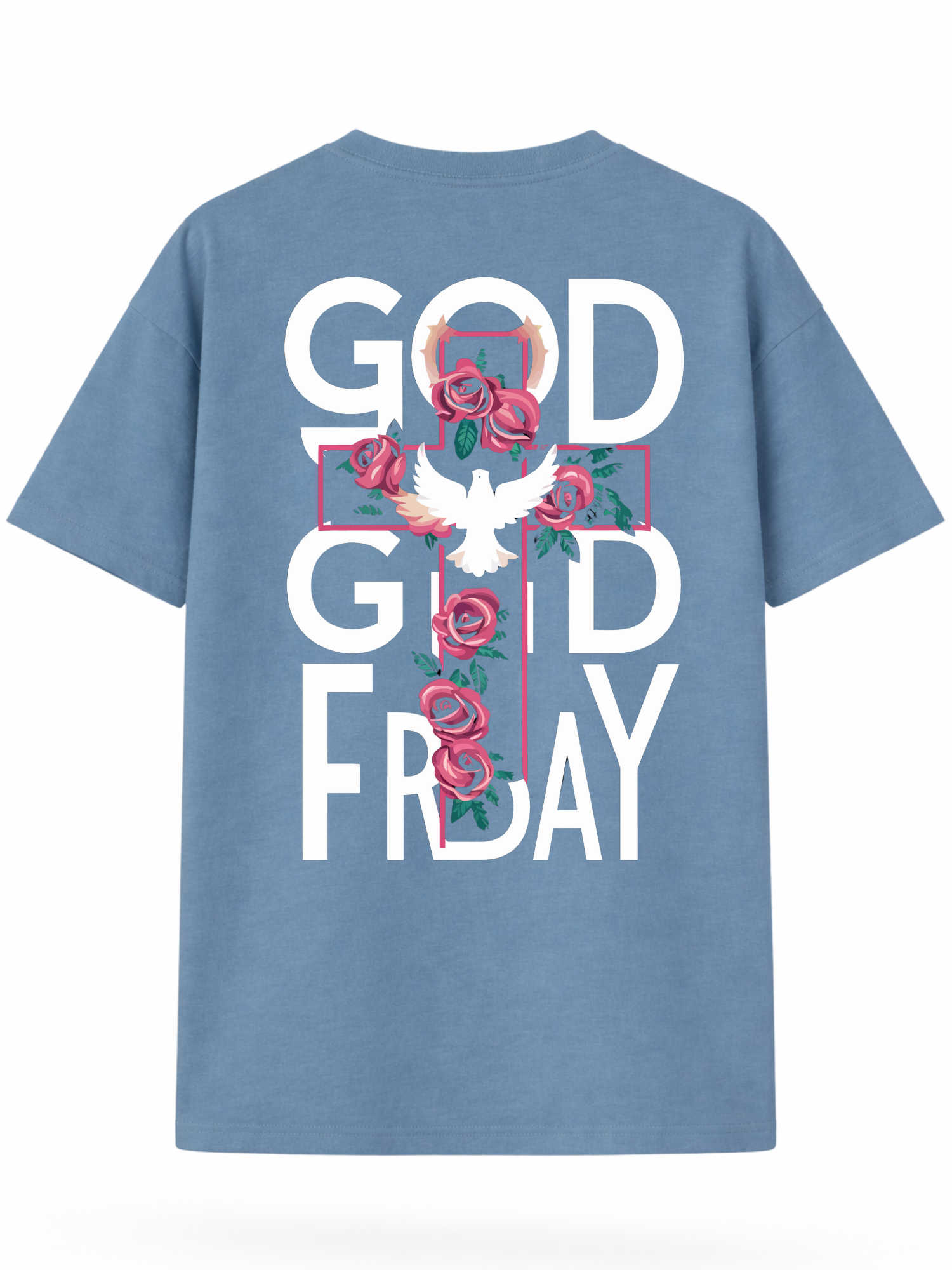 God Good Friday T-Shirt Blau