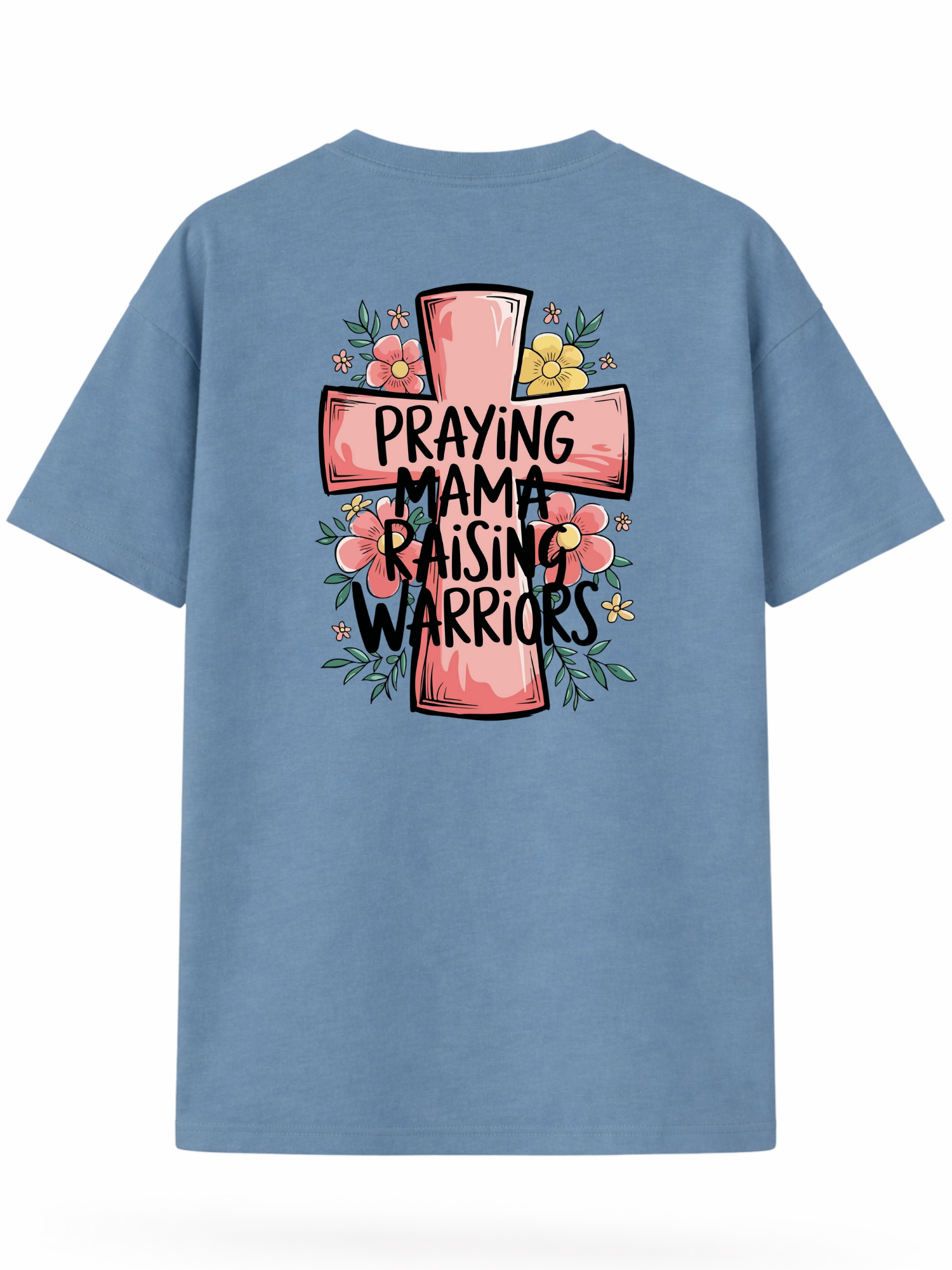 Christliches T-Shirt „Praying Mama Raising Warriors“