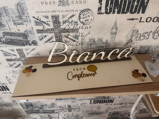Personalisierte Holztafel „Your idea, anywhere you want“